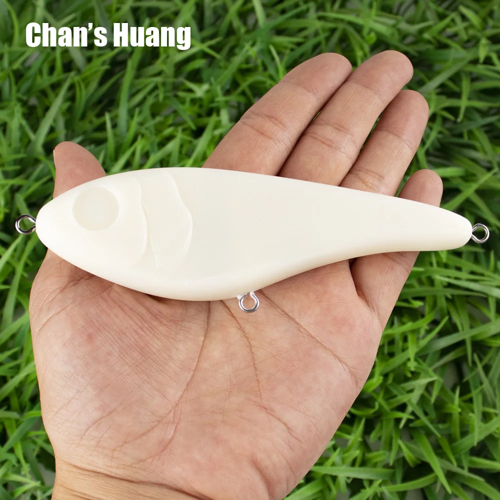 Chan's Huang 30PCS DIY Body Artificial Hard Bait Sinking Lure Unpainted Jerkbait Blank For Pike Musky Killer Fishing Lure Tackle