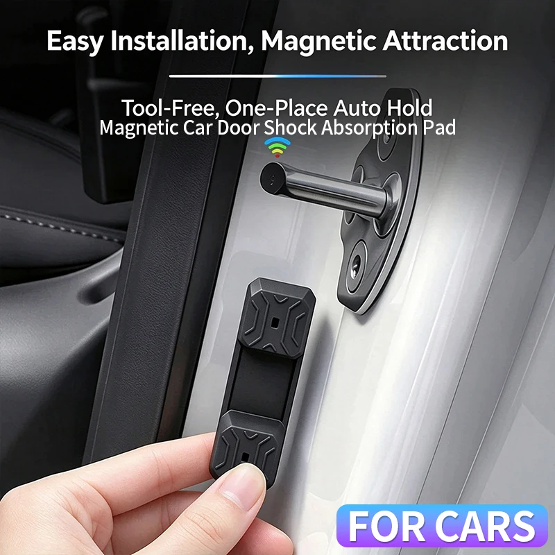 Universal Magnetic Car Door Shock Absorption Pad Waterproof Resistant to High and Low Temperatures Reduces Car Door Vibration