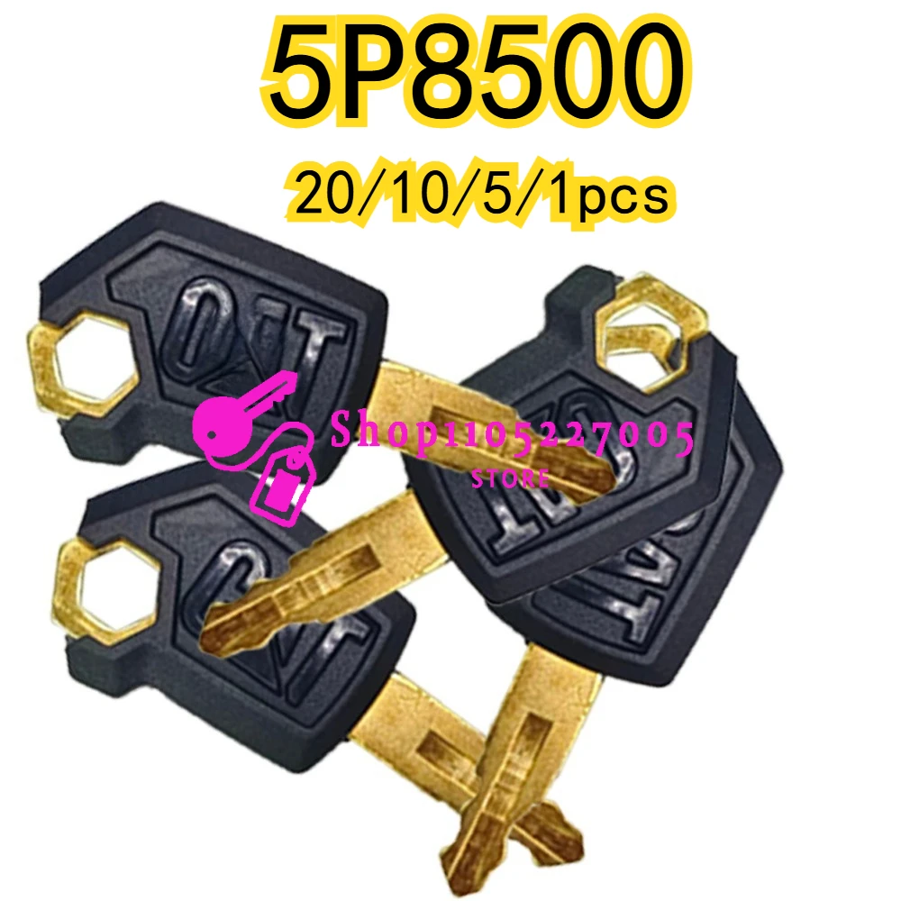 20/10/5/1 SZT. Nowe kluczyki wysokiej jakości 5P8500 do zapłonu, uruchamiania i zamka drzwi do koparki, spycharki, ładowarki