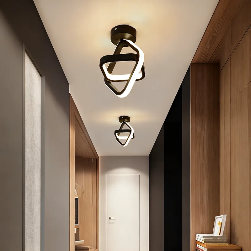 

Современные светодиодные потолочные светильники Минималистичный ромбовидный дизайн Потолочный светильник Внутреннее освещение Светильники для балкона Входная лестница