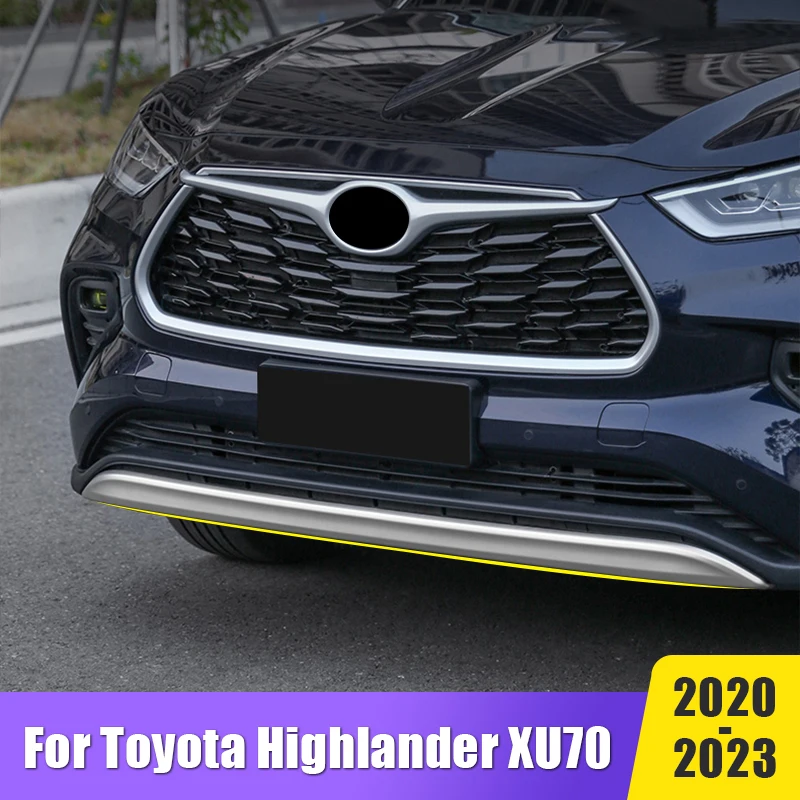 

For Toyota Highlander XU70 Kluger 2020 2021 2022 2023 Car Front Bumper Splitter Lip Diffuser Body Kit Spoiler Guard Cover Trims