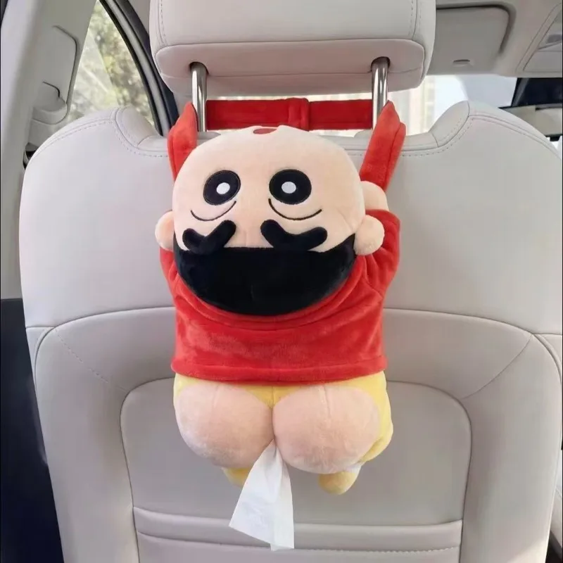 New Crayon Shin-chan Anime Cartoon Funny Butt Hanging Tissue Box, Creative and Cute Car Tissue Box Storage, Decorative Ornament view 4