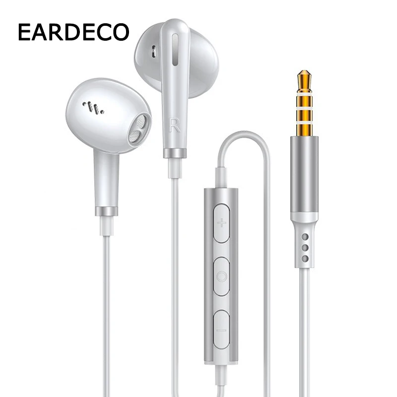 

EARDECO Hifi 3.5mm Wired Earphone Bass Quality Sound Wired Headphones Earbuds Sport Stereo Earphone Headphone with Mic Handfree