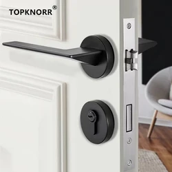 Room Door Handle Separate Body Door Lock Bedroom Lock Modern Simple Solid Wood Door Lock Nordic Air Room Door Lock Hardware