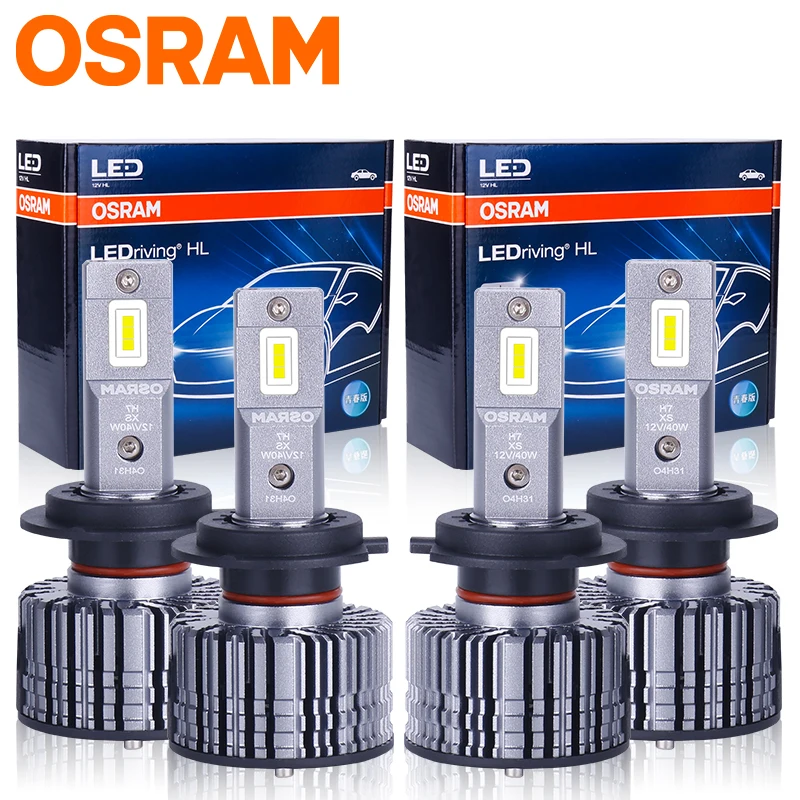 Lâmpada de Farol Automotivo OSRAM XLZ Classic 3.0 LED H7 H4 H1 80W H8 H11 9005 9006 HB3 HB4 HIR2 9012 Luzes de Neblina 6000K Branco
