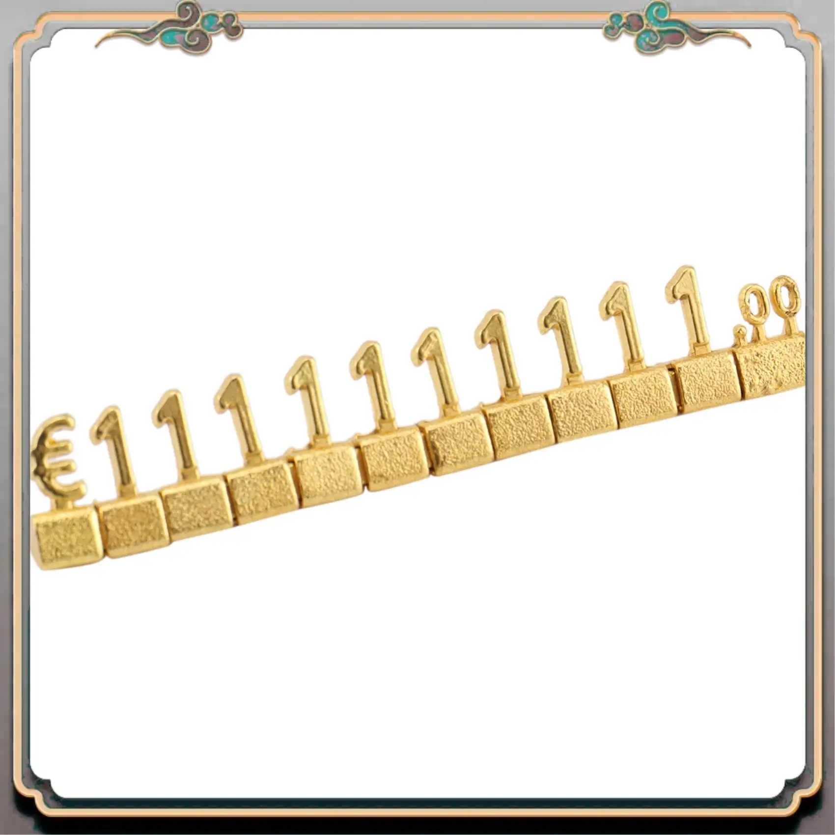 A46M-20 conjuntos de prateleiras de metal 3d preço ajustável kit quadrado para exibição de loja jóias relógio loja escritório exibição preço etiqueta ouro