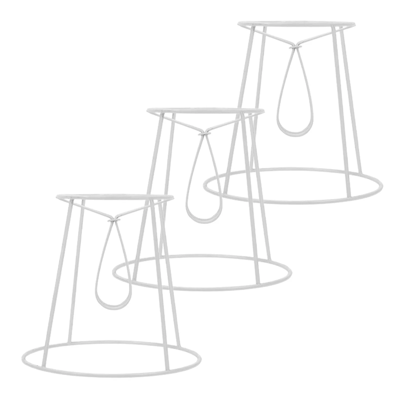 

3Pcs Metal Lamp Shade Frames DIY Table Lampshade Brackets Desk Light Covers Lightweight Lampshade Holders for Home