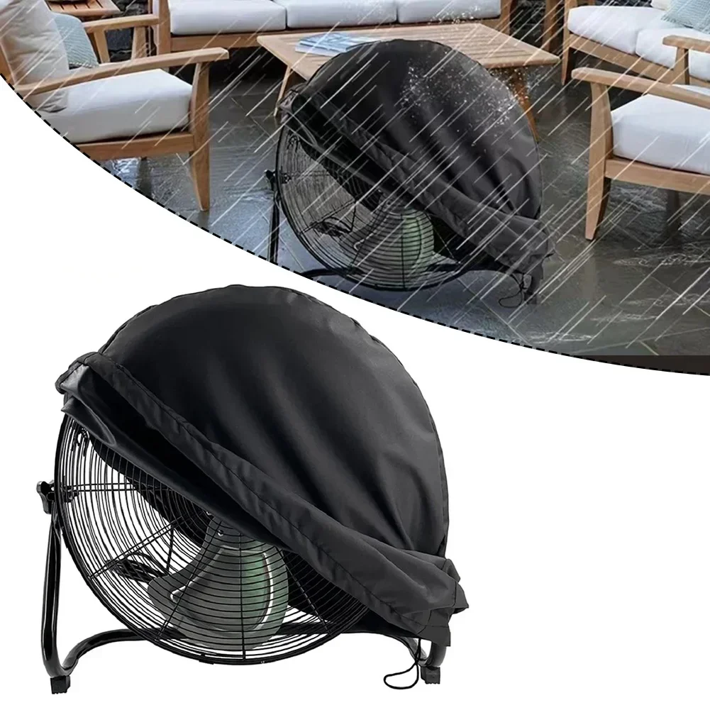 Foldable Industrial Electric Fan Cover Sun Protection Dust Fan Cover Waterproof Coating Adjustable Straps Electric Fan Cover