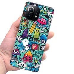 3D Colorful Cute Pattern Matte Skin Film Phone Back Wrap Sticker For Xiaomi Mix 4 MIX3 Poco F3 F2 Pro Redmi K30 Pro Wrap Films