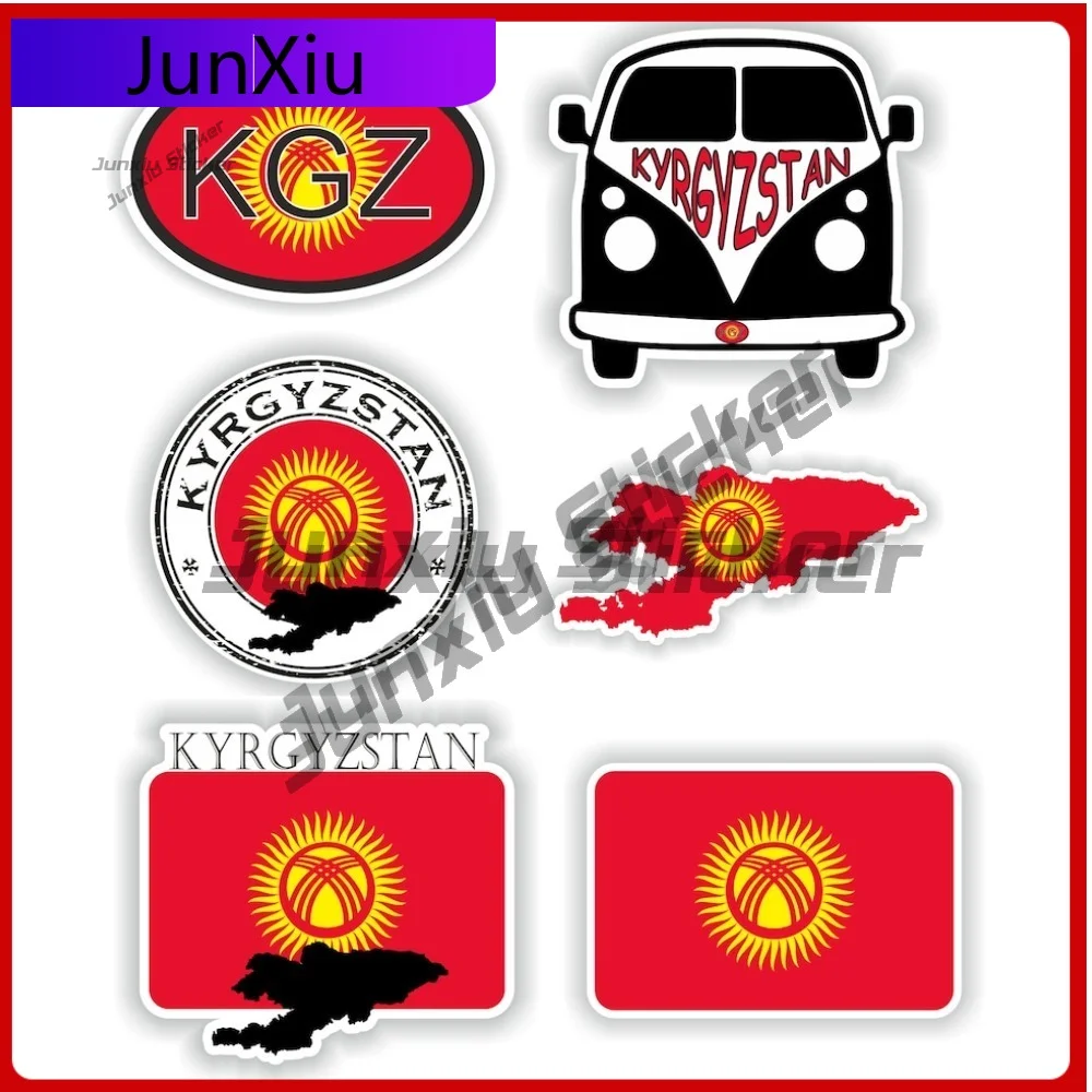 

Kyrgyzstan Flag National Emblem Vinyl Decals Adventure Motorcycle Stickers Decals For Suv Outdoor Camping Car Sticker Funny Deco