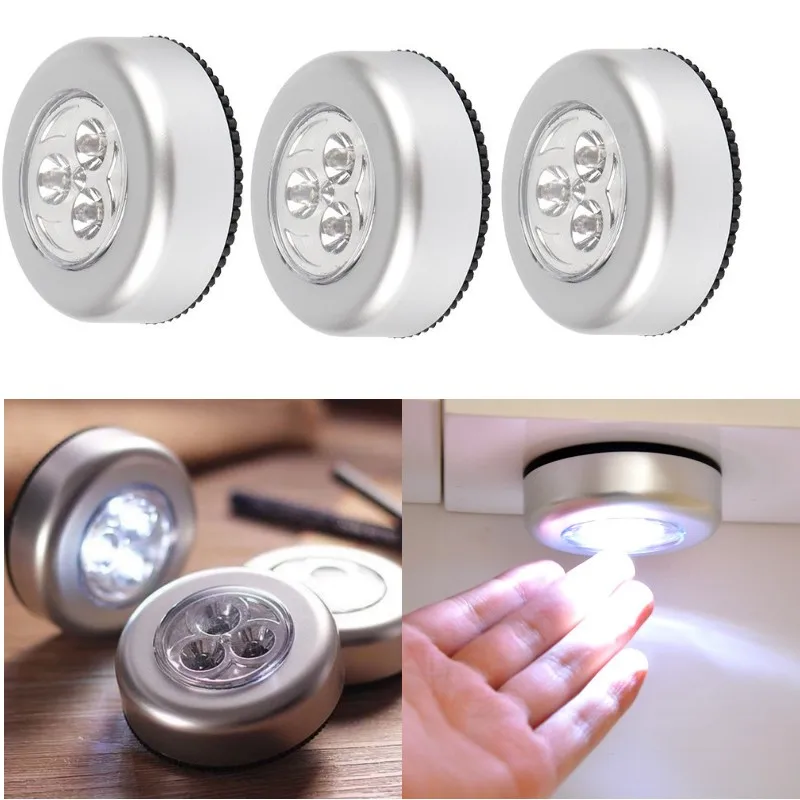 

Wardrobe Bedroom Stairs Mini Touch Control Night Light Kitchen Wireless LED Cabinet Light Battery Powered Closet Light Lamp