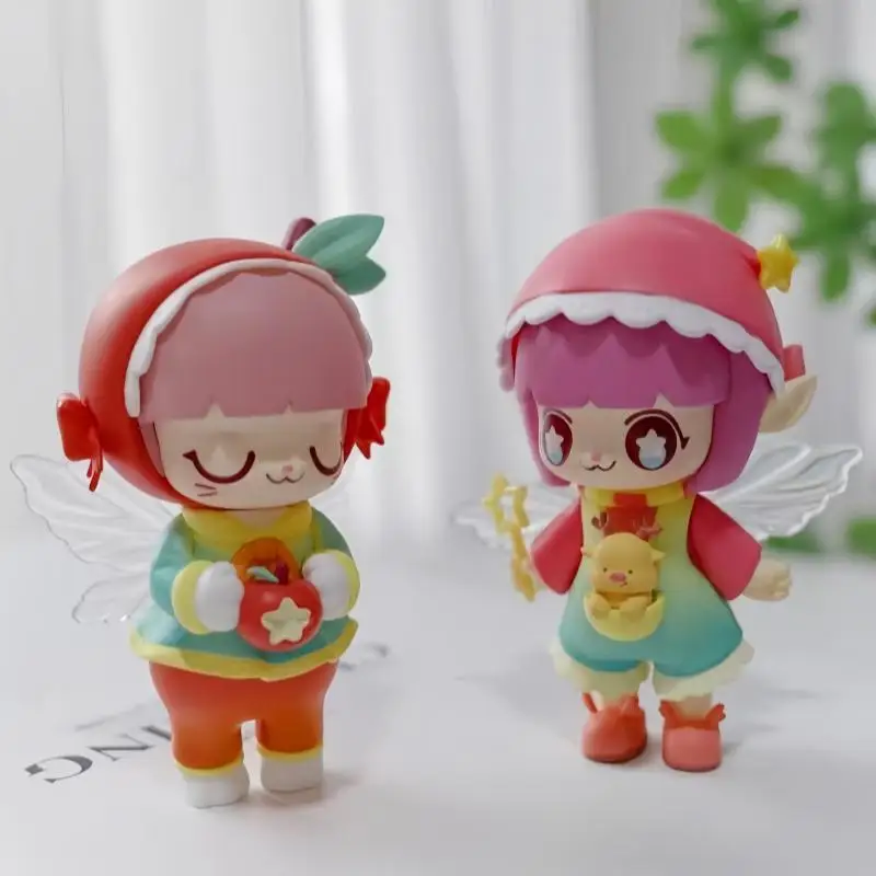 52TOYS Kimmy & Miki Wonderful Wish Night Series Blind Box - Figura giocattolo di Natale alla moda Ornamento da collezione Regalo di compleanno