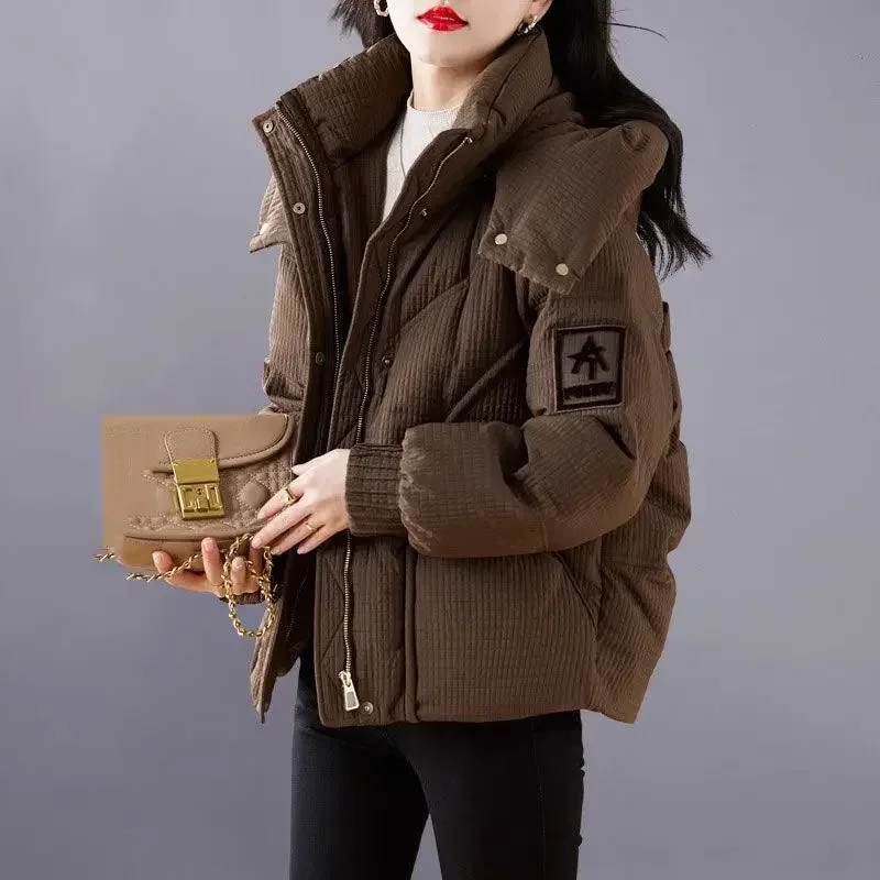 Jackets Loose Casual Parkas Woman Solid Color Zip-up Modern New in Outerwears Coats for Women Luxury Hot Outdoor Clothes Cold