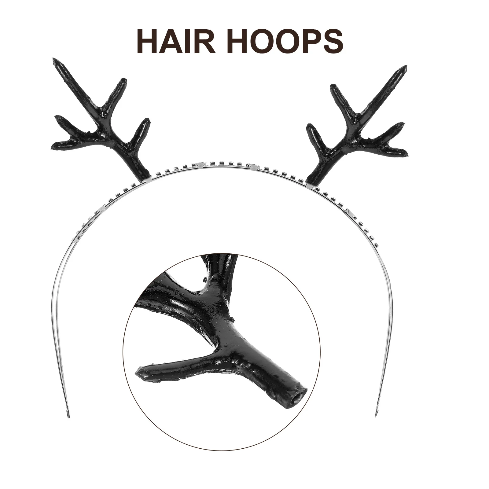 

2Pairs Mini Deer Antlers DIY Hair Decor Realistic Creative Design for Party Costume Christmas Headgear Antler Deer Antlers