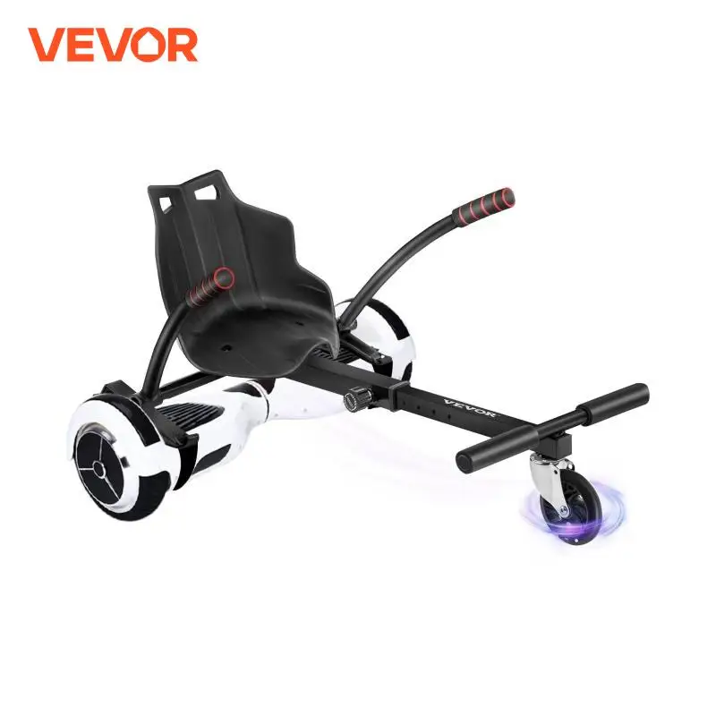 VEVOR Hoverboard Seat Attachment 220 LBS Max Load Capacity With Durable Swivel Caster Anti-Slip Flag Stick Adjustable Frame Seat