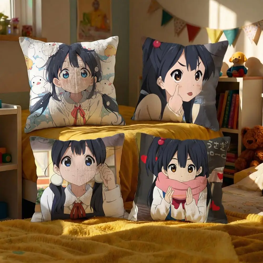 

Декоративные наволочки для подушек Anime Tamako Market, чехлы для диванных подушек 50x50, 4 штуки, 45x45, 40x40, наволочки