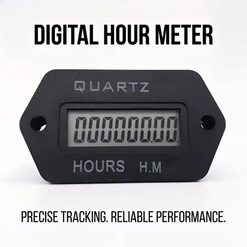 Medidor de hora digital quartzo lcd acumular temporizador contador 999999.59 snap em veículo barco caminhão motocicleta para gerador dc 6-36v