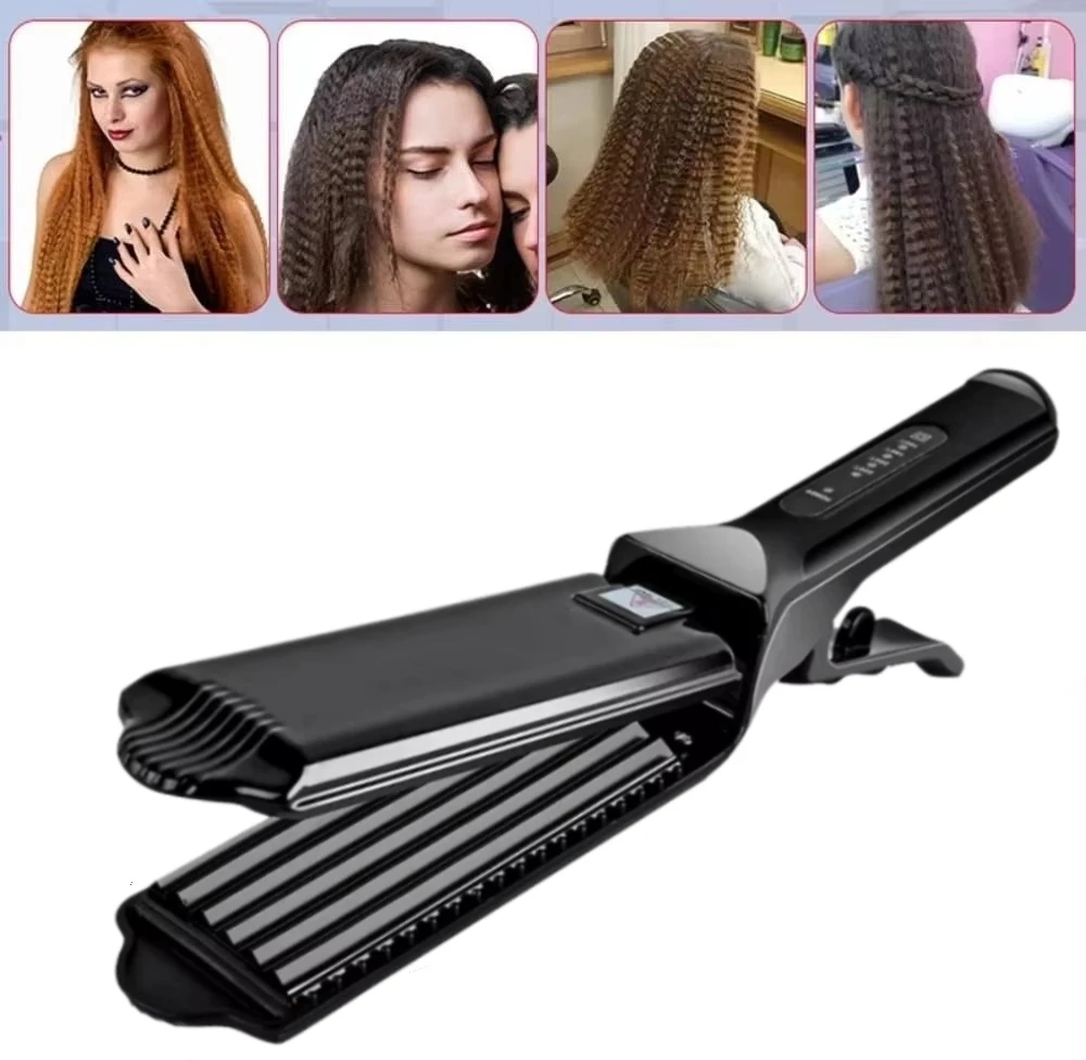 6 Teeth Hair Corrugated Iron For Volumizing And Fluffy Hairstyles Crimping Iron Anti Static Ceramic Hair Crimping Styling Tool