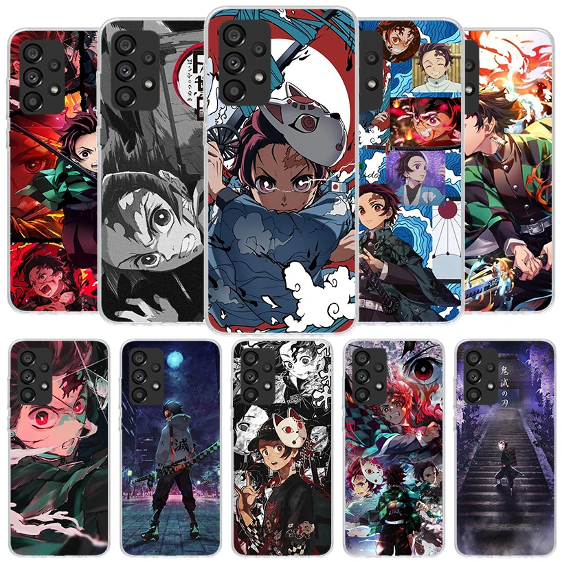 Demon Slayer Tanjiro Phone Case For Samsung A15 A25 A35 A55 A14 A24 A34 A54 A13 A23 A33 A53 A12 A52 A32 A22 A42 A05S A04S A03S A