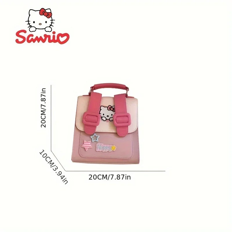 Sanrio Hello Kitt Dopamine Cambridge Bags Pink Fashion Single Shoulder Bag Sweet Cool Girl Crossed Small Square Bag Simplicity