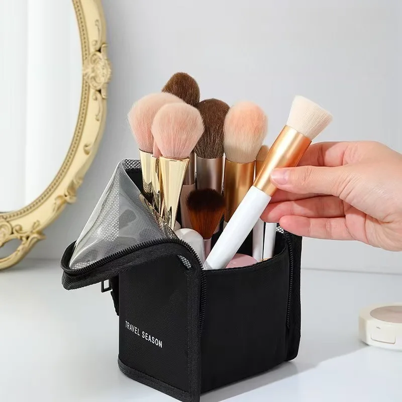 Portable Makeup Brush Bag, Cosmetic Storage Bag for Eyebrow Pencil & Lipstick, New Women's Cosmetic Tool Organizer