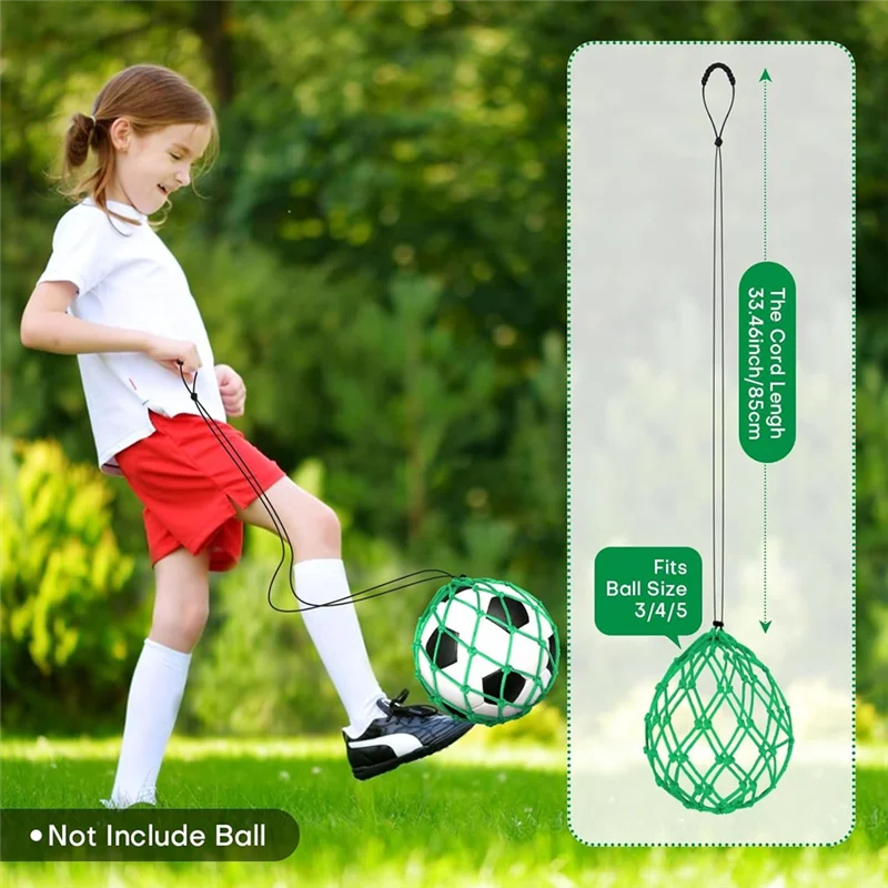 

YHOLI-2PCS Football Kick Trainer Soccer Ball Net Kicker, For Ball Size 3, 4, 5, Solo Soccer Kick Practice Training Aid