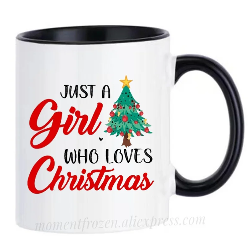 Merry Christmas Mugs Ceramic Cups New Year Santa Coffee Mugen Coffeeware Home Decal Funny Gift Idea Xmas Message Drinkware