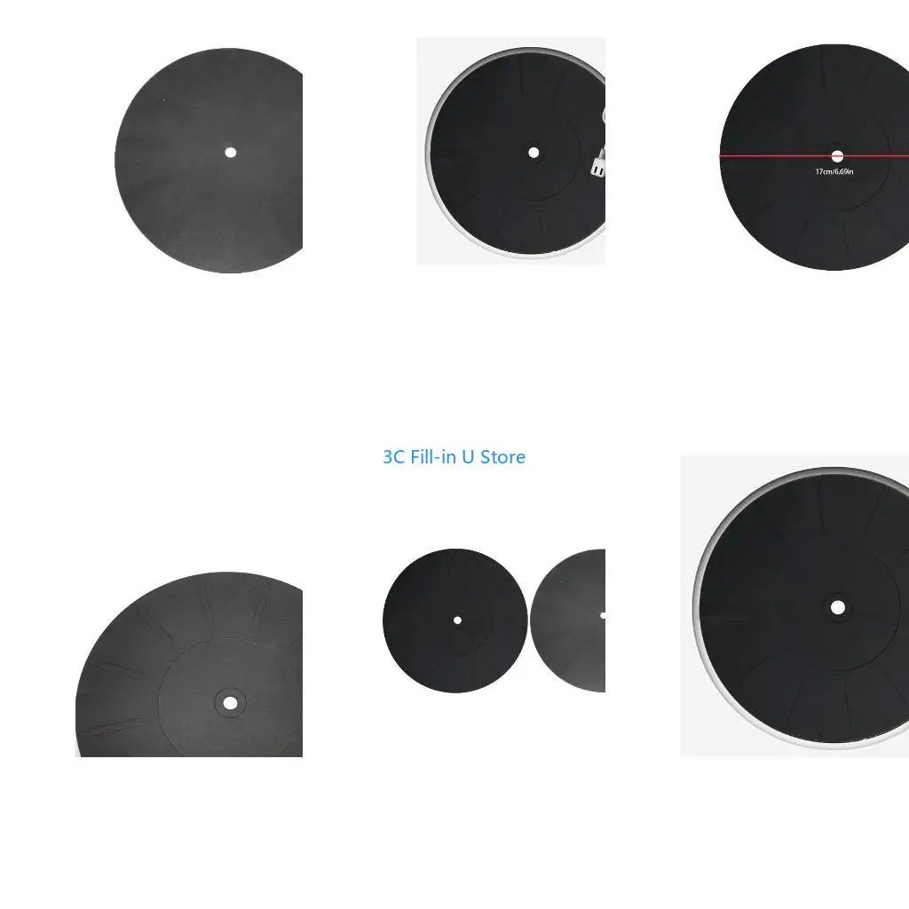 G8TA Silicone Turntable Slipmat for Vinyl for LP Record Players Platter Mat 170mm Dia