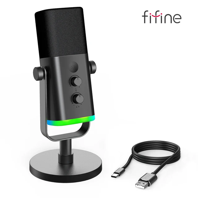 Fifine AM8 microfone dinâmico USB/XLR
