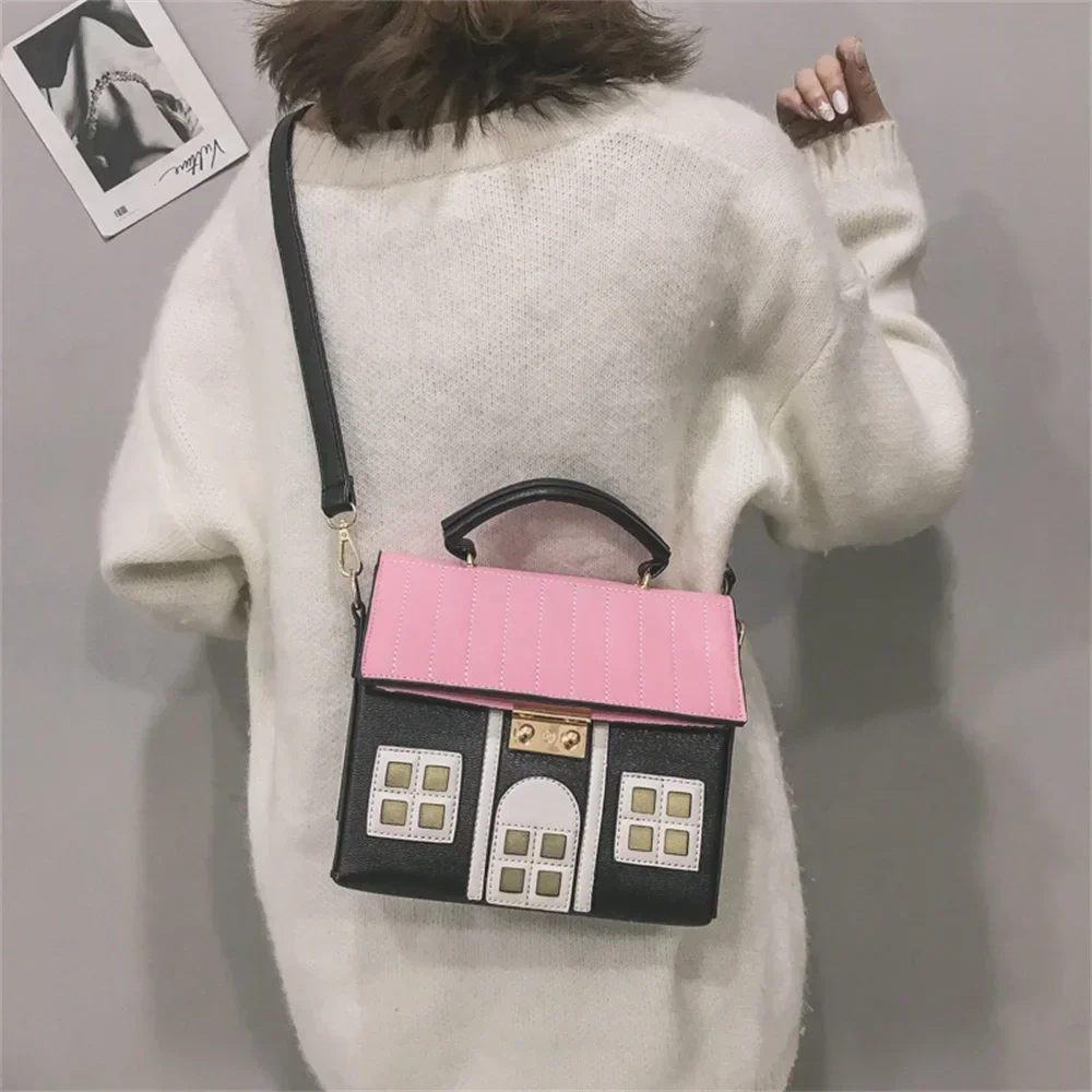 3D Personality House Shaped Women Handbags Fashion Creative Girl Messenger Crossbody Bag Travel Shouldler