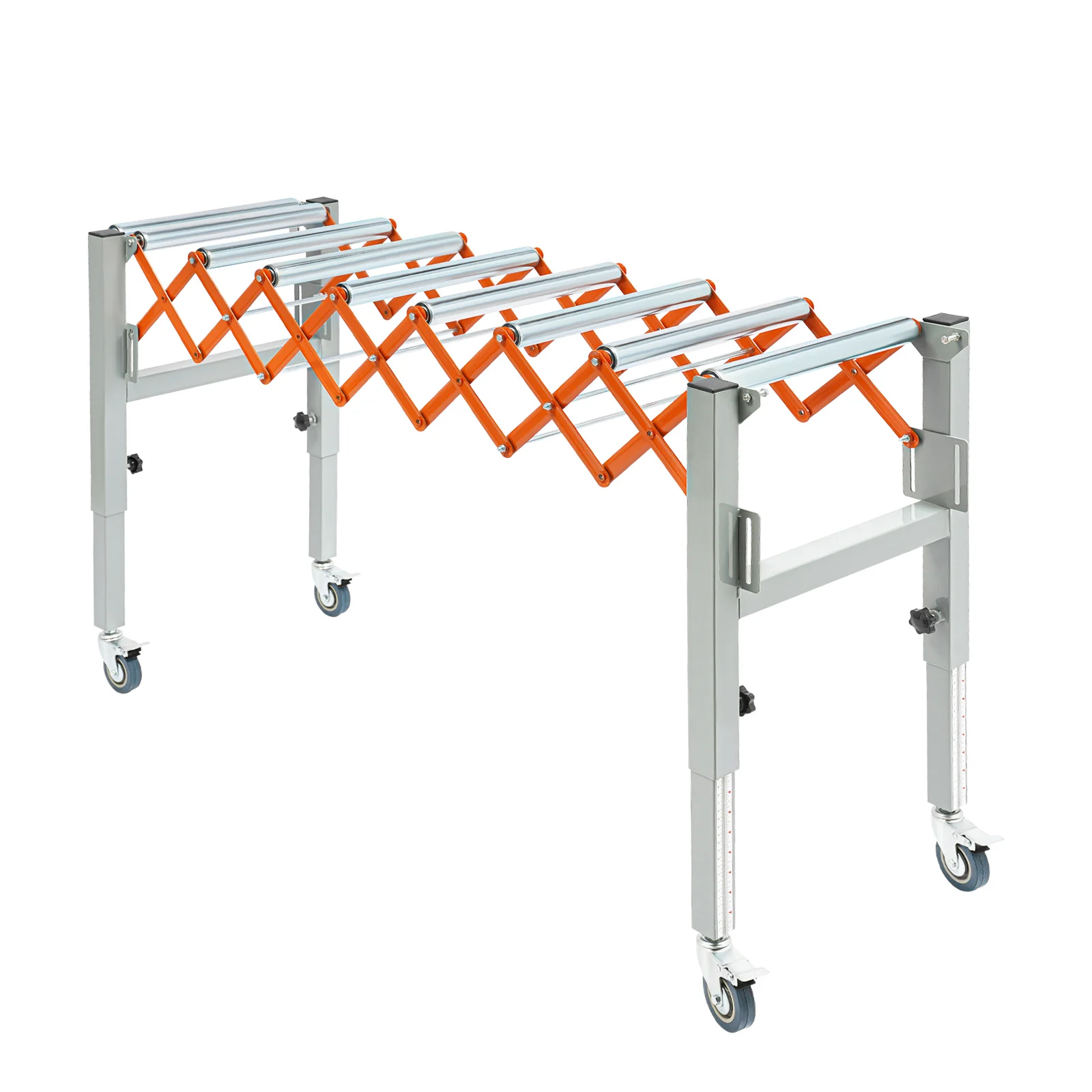 Adjustable Roller Conveyor Extendable Conveyor Table 50 kg Load Capacity