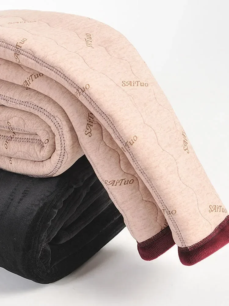 Thicken Velvet Pencil Pants Winter Women Down Cotton Warm Big Size 5xl Slim Pantalones High Waist Ankle-length Leggings Spodnie