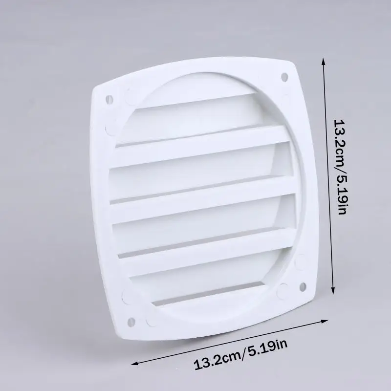 1개 RV 환기구 커버 교체용 방수 나일론 검정 흰색 사각형 에어컨 환기 그릴 모터홈 캠퍼 보트 요트용