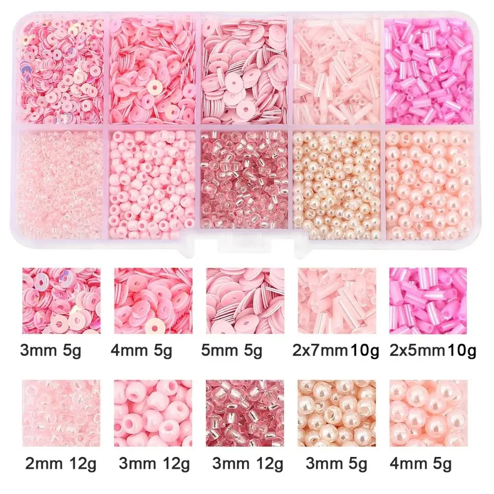 Glass Rice Beads Sequins Set Sequins Boost Creativity Imitation Pearl Material Kit Educational Pendant