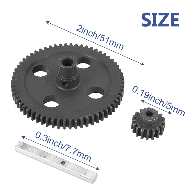 Spur Diff Hoofdtandwiel 62 T Reductietandwiel 0015 Voor Wltoys 12428 12423 1/12 RC Auto Crawler Korte Baan Truck upgrade Onderdelen