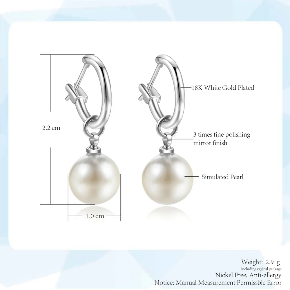 2024 New Round Simulated Pearl Earrings For Women Romantic Style Party Gift Fashion Jewelry Piercing Earring Wholesale DWE677M