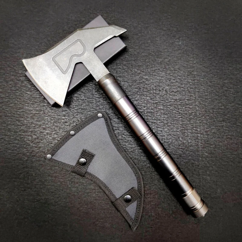 Outdoor camping multifunctional axe, ice-breaking ice pick, cutting and felling, self-defense safety axe