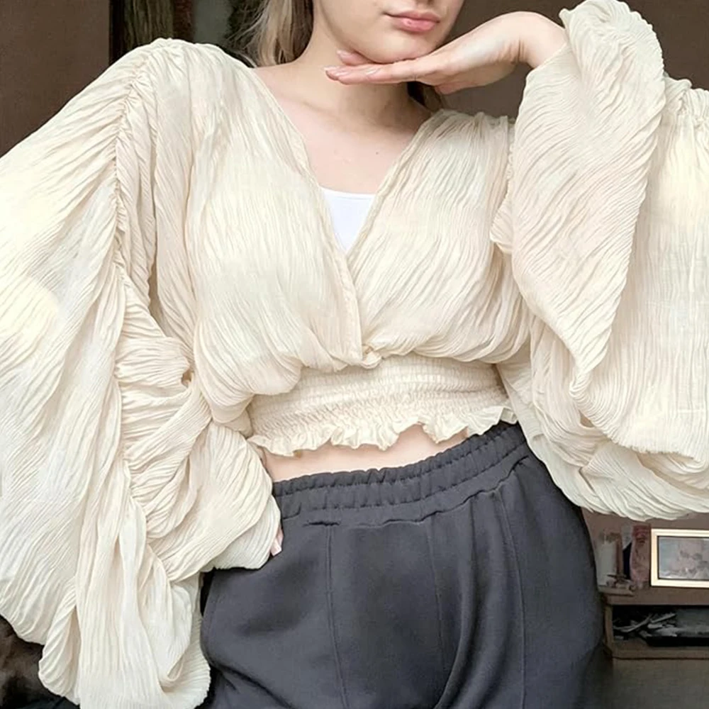 Summer Draped Chiffon Blouse Image 1