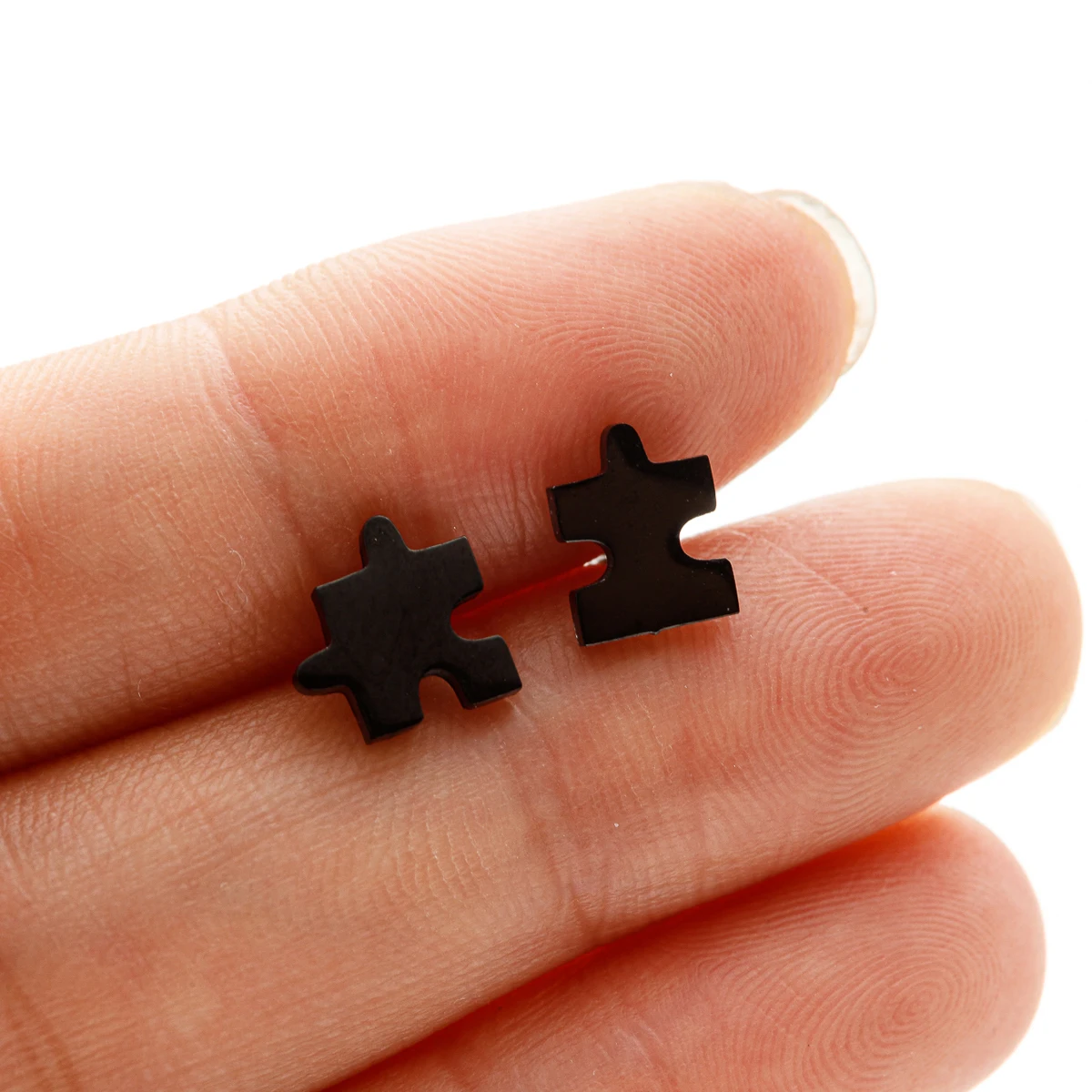 1 Pair Mini Stainless Steel Puzzle Stud Earring Stylish Cute Jigsaw ear studs New Women Minimalist Earrings Games Jewelry