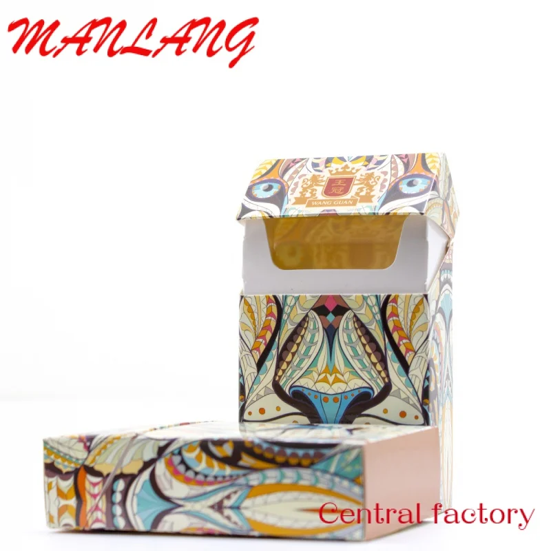 Custom  Custom Smokes Cardboard Paper Disposable Packaging Flip Top Boxes Packaging