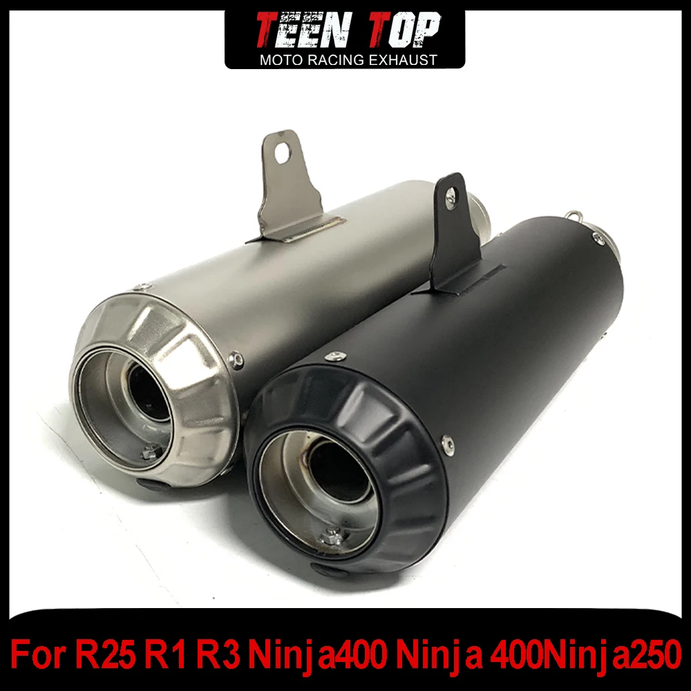 

Универсальная выхлопная система мотоцикла 51 мм из нержавеющей стали для Yamaha R25 R1 R3 Ninja400 Ninja 400 Ninja 250 Escape, глушитель выхлопа