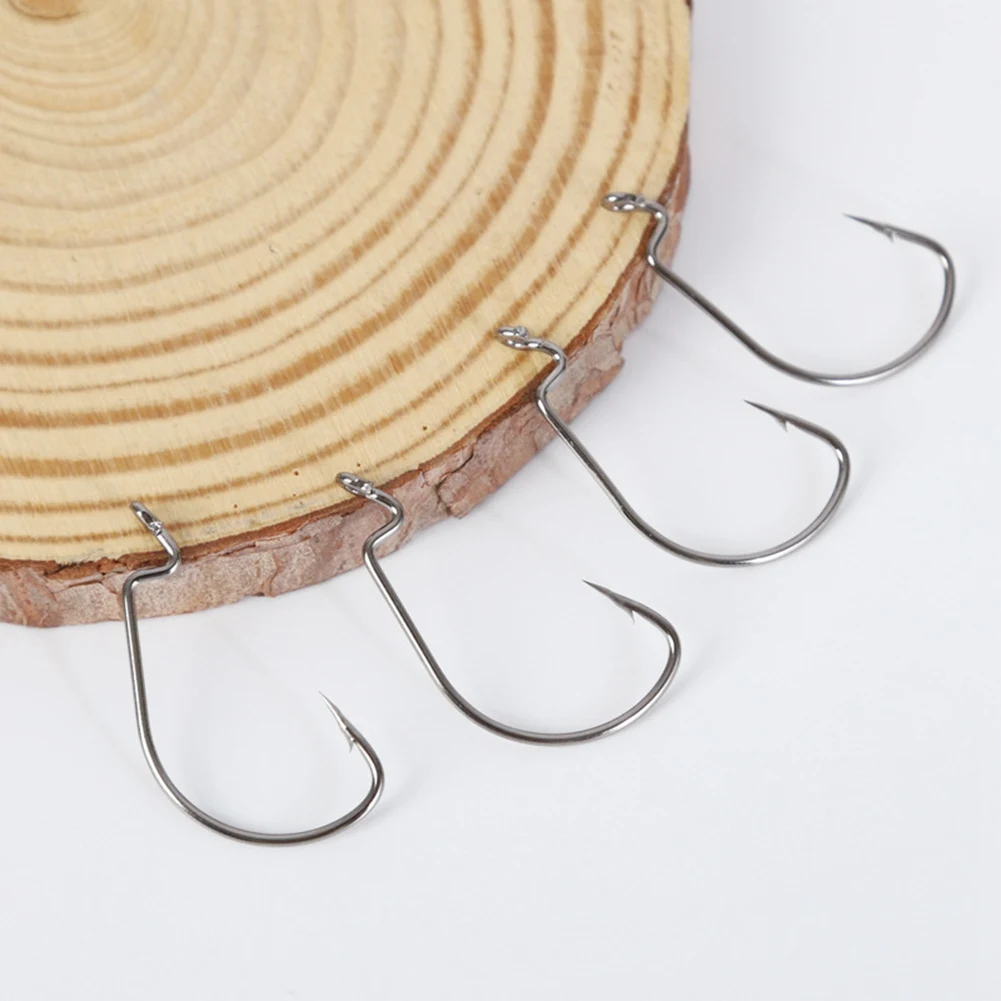 

Новое поступление, 300 шт. в комплекте, смещенные рыболовные крючки, мягкие рыболовные крючки из высокоуглеродистой стали