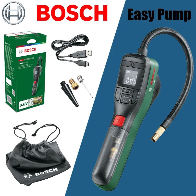Bosch-cordless ar Comprimido-bomba Bomba de Inflação Handy Compact 103 Bar Max Função Parar Medição Automática