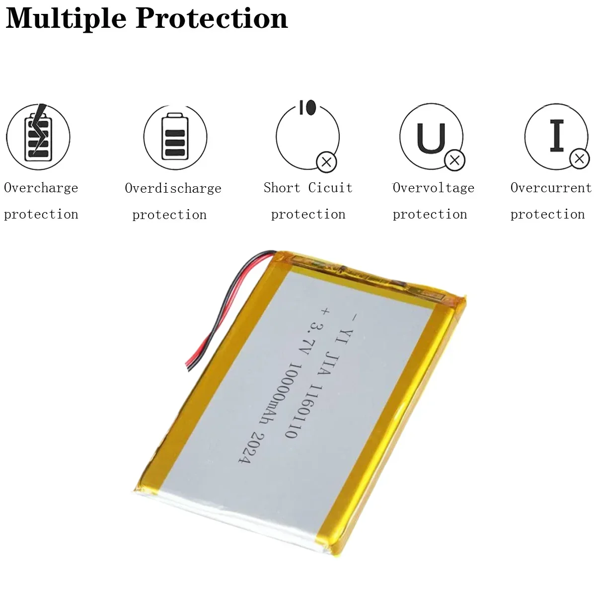 1160110 Rechargeable Portable Power Lithium Battery Tablet PC 10000mAh Soft Pack Polymer Lithium Battery