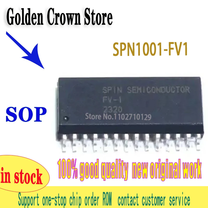 1~10Pcs/Lot   SPN1001-FV1 FV-1 SOP-28 SPIN Audio Chip IC Original 100% New In Stock