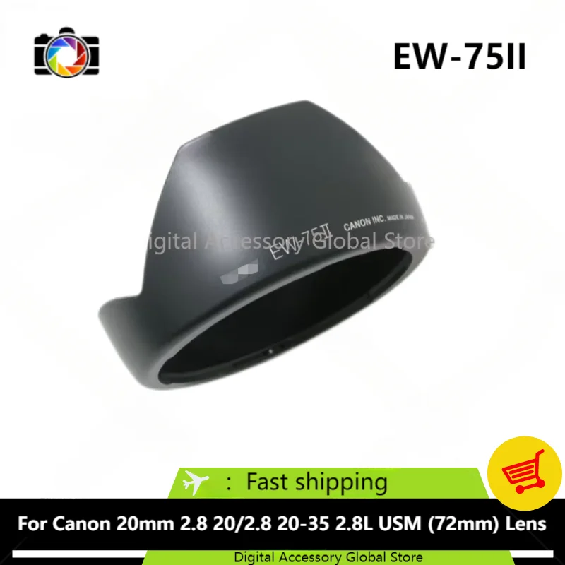 New Original Front Hood EW-75II Parts For Canon 20mm 2.8 20/2.8 20-35 2.8L USM (72mm) Camera Lens