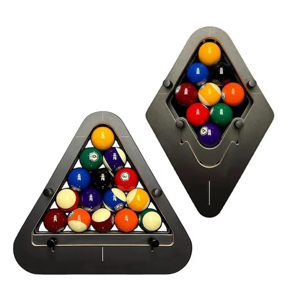 

Wooden Billiards Pool Rack 9-BALL PRO Triangle/Diamond Billiard Triangle Stand Eliminates Gaps Adjustable Billiards Stand System