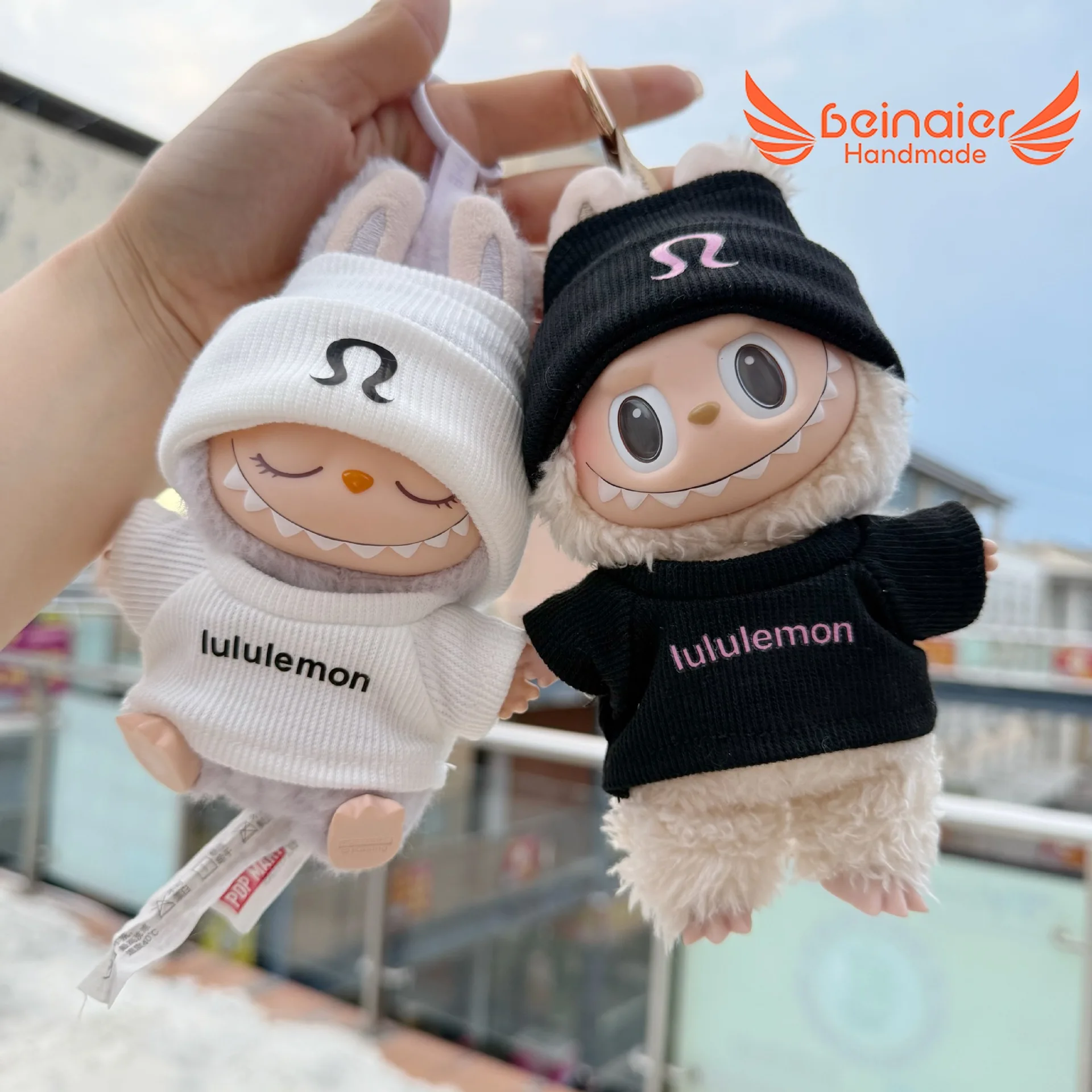 Beinaier ملابس مصنوعة يدويًا لبدلة LABUBU العصرية غير الرسمية ذات القبعة المرنة #2