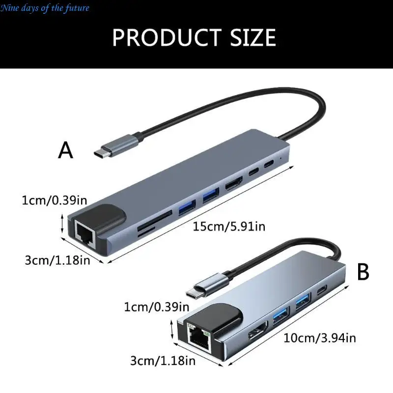 توسيع نوع السرعة السريعة C مع USB A USB C 4K HDMI2.0 و Ethernet Port E65A