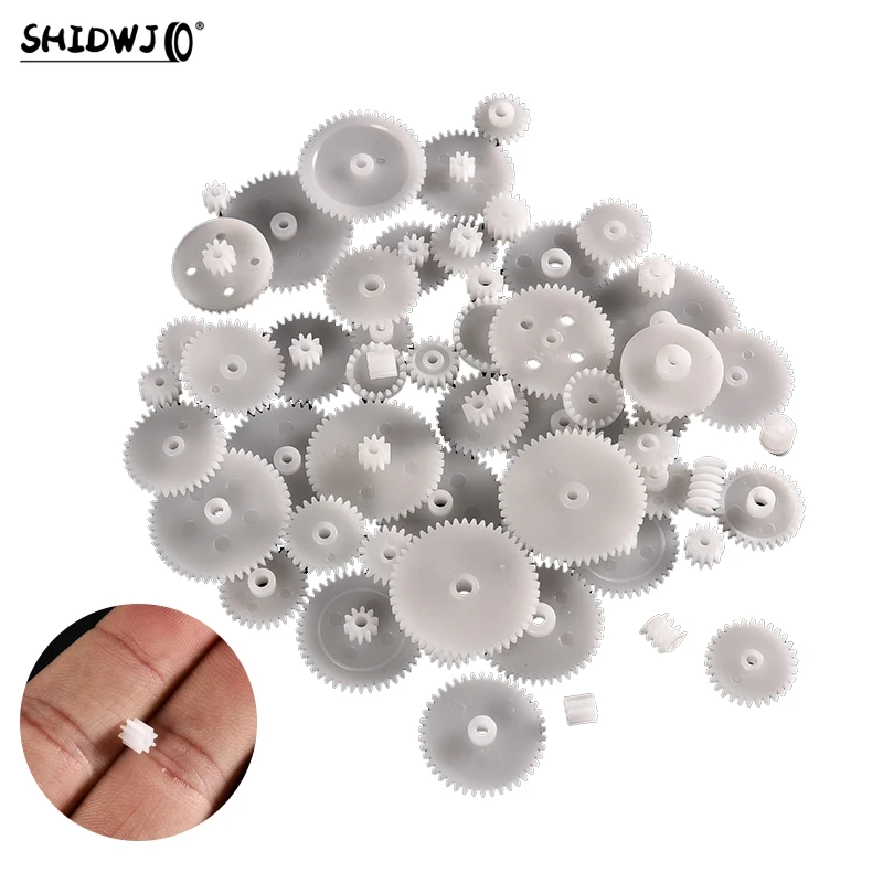 

58pcs High-quality Plastic Gears M0.5 For Motor Robotics Model Shaft Part DIY Helicopter Car Accessories